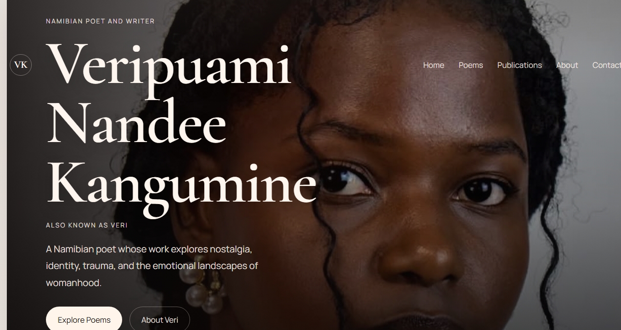 Veri Poems website screenshot